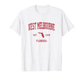 West Melbourne Florida Fl Sports Red T-Shirt - Streetwear Style Men Women - T-Shirt, Sweatshirt, Hoodie