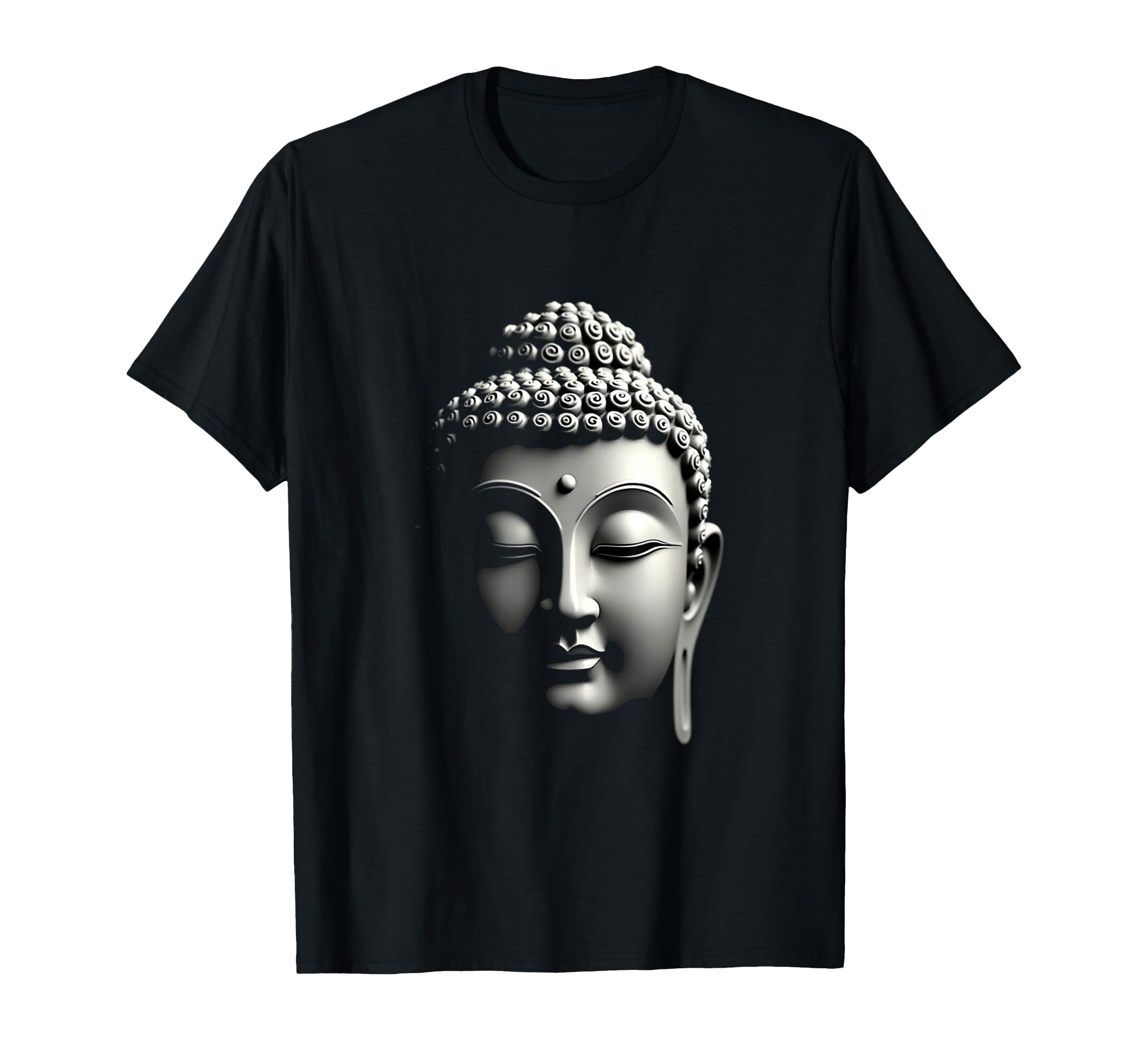 Buddha Head Spiritual Zen Art T-Shirt - Aesthetic Graphic for Adults - T-Shirt, Sweatshirt, Hoodie