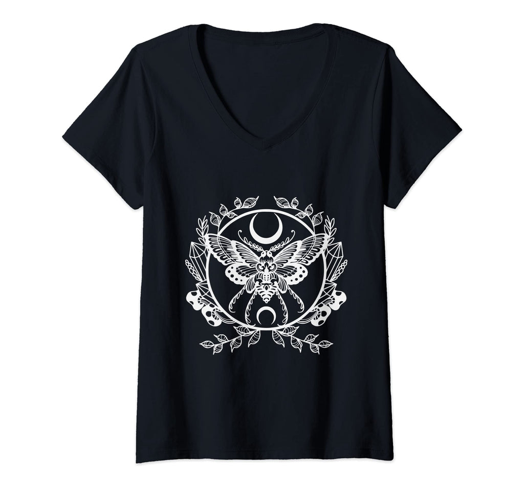 Womens Mystical Moth Goth Horror T-Shirt - Trendy Graphic for Adults - T-Shirt, Sweatshirt, Hoodie
