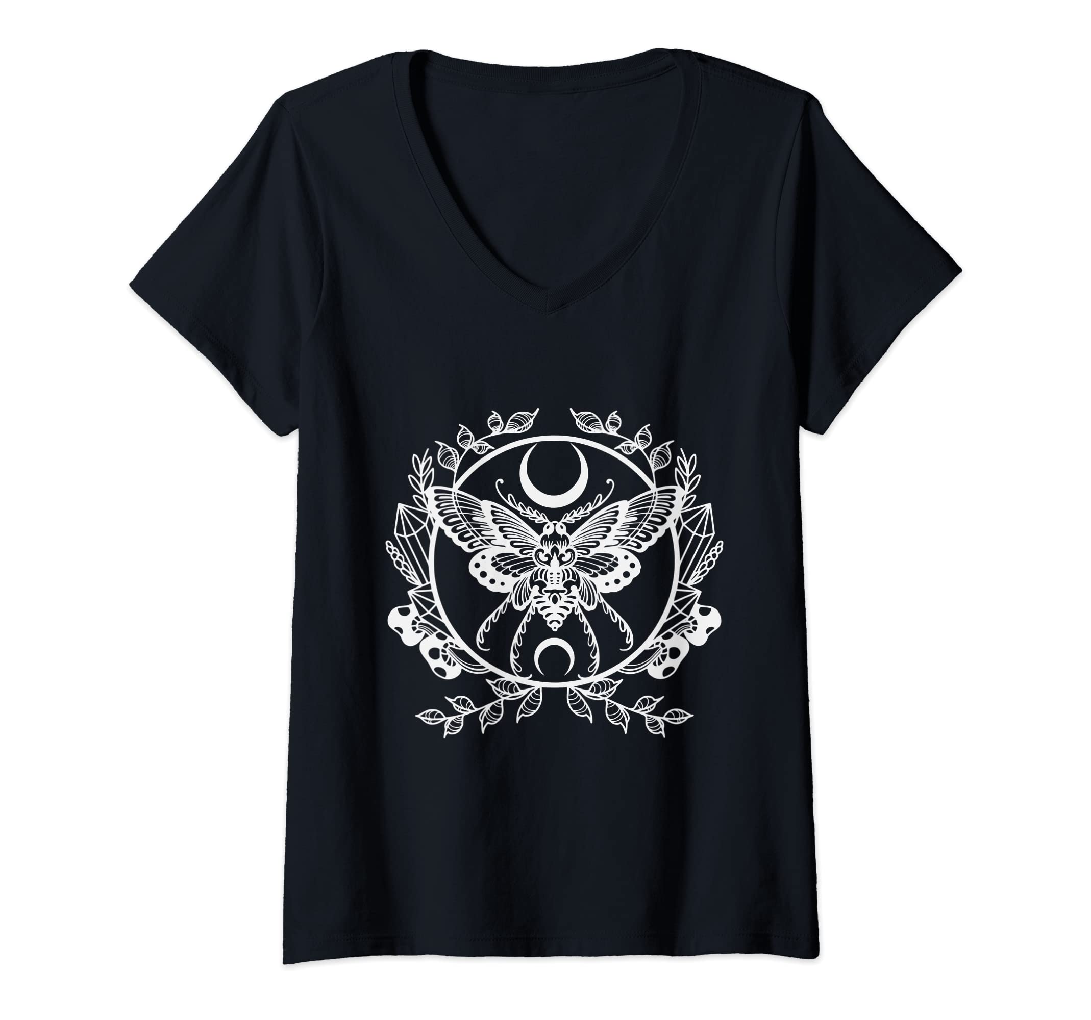 Womens Mystical Moth Goth Horror T-Shirt - Trendy Graphic for Adults - T-Shirt, Sweatshirt, Hoodie
