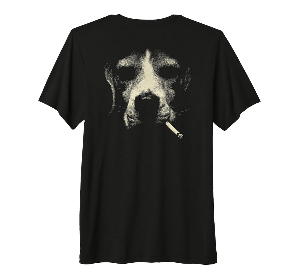 Beagle Smoking Cigarette Grunge Meme T-Shirt - Fun Novelty Design Unisex - T-Shirt, Sweatshirt, Hoodie