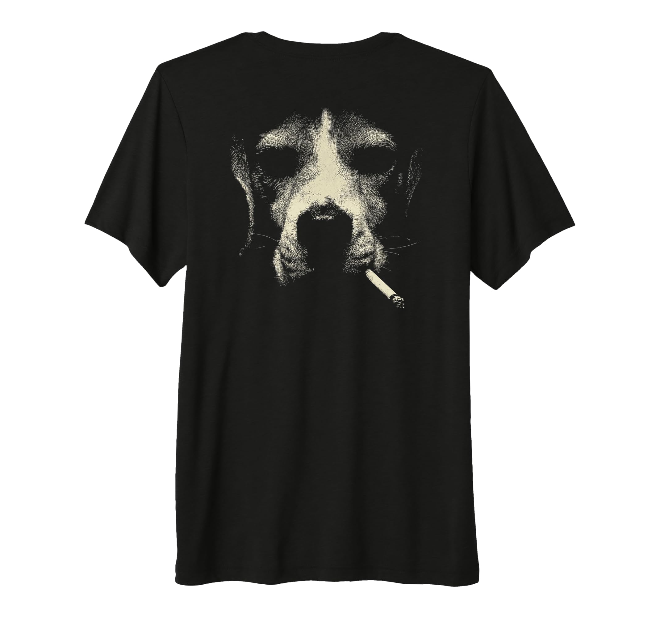 Beagle Smoking Cigarette Grunge Meme T-Shirt - Fun Novelty Design Unisex - T-Shirt, Sweatshirt, Hoodie