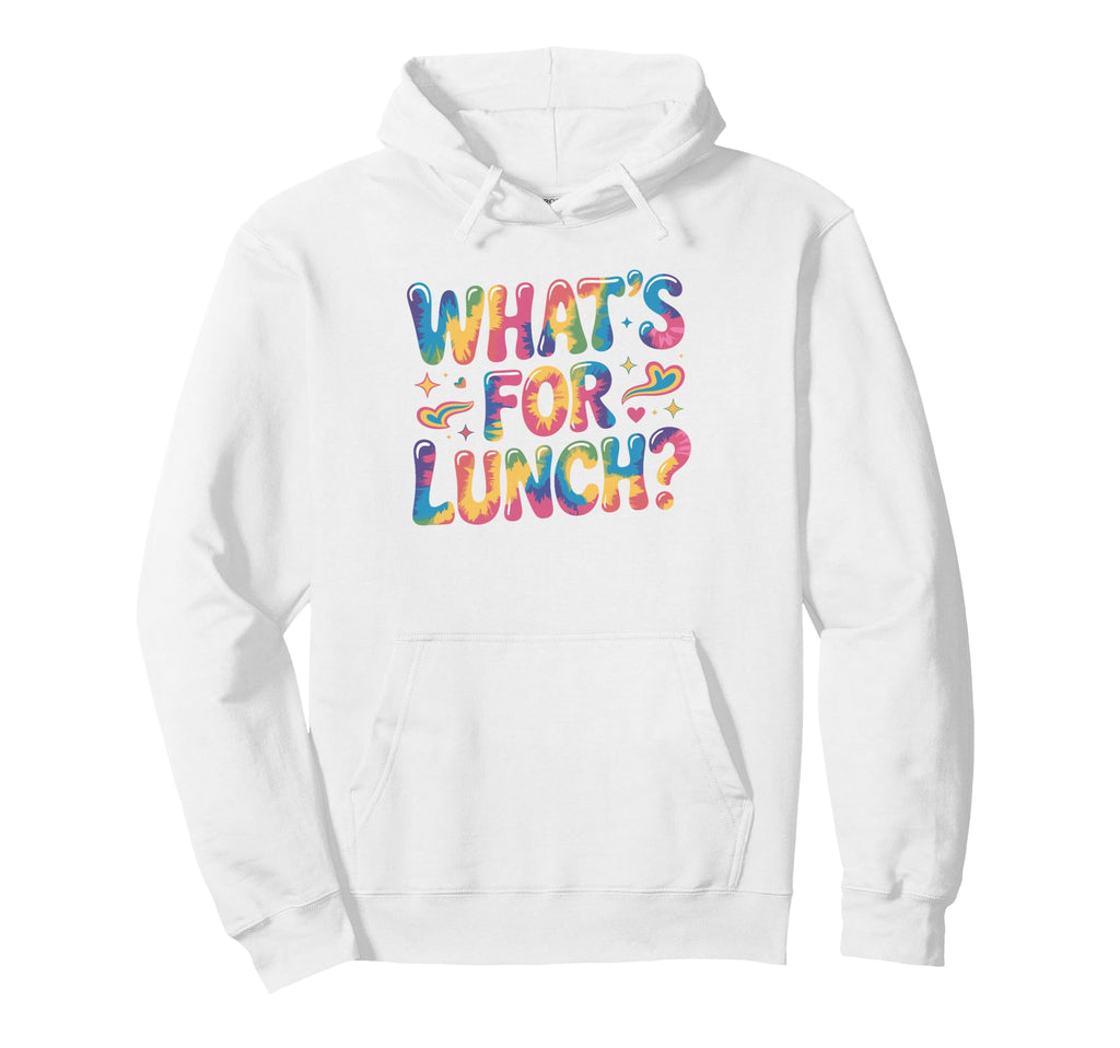 Whats Lunch Groovy Flower Typography Hoodie - Trendy Graphic Men Women - T-Shirt, Sweatshirt, Hoodie