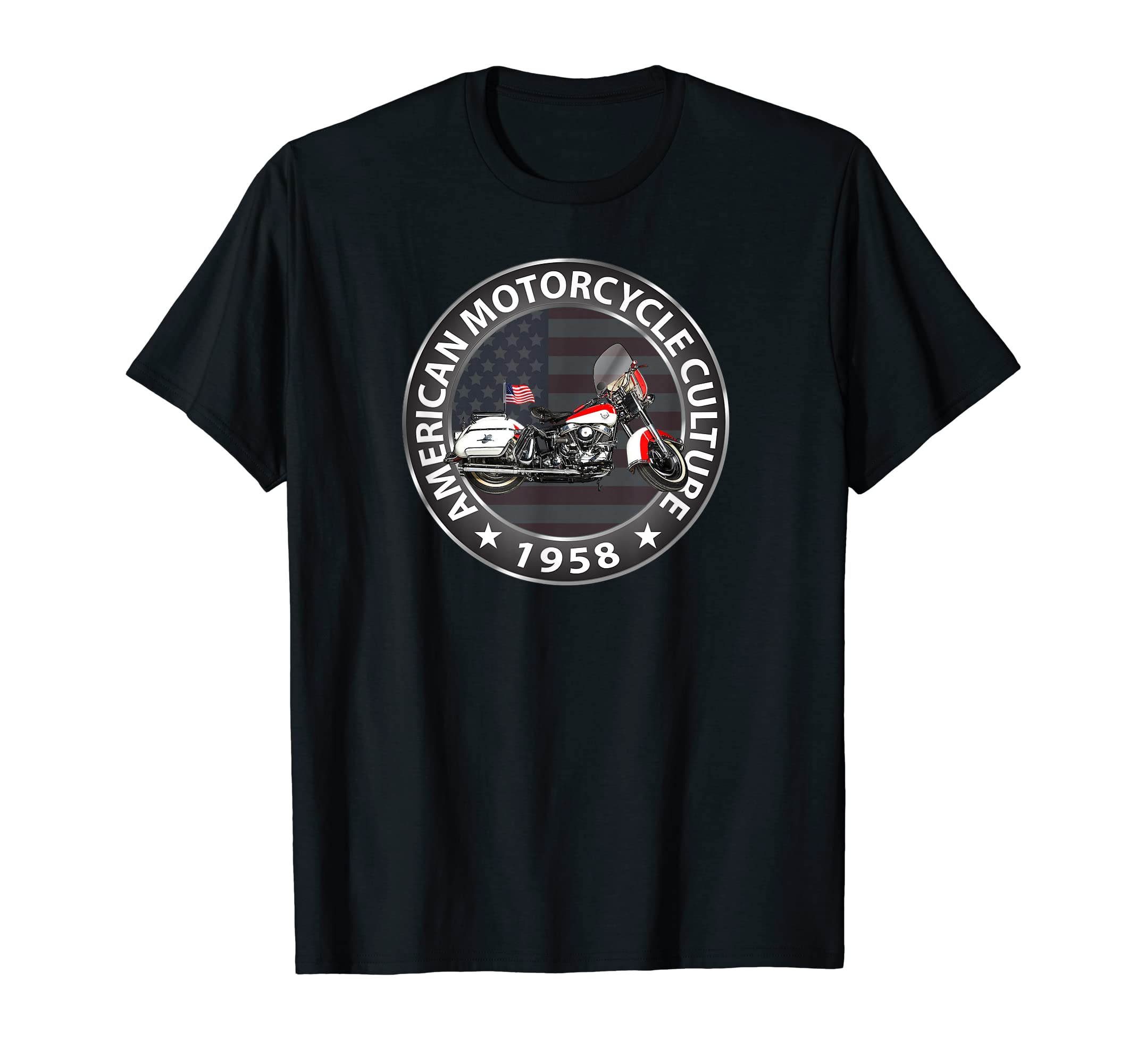 Motorcycles 1958 American T-Shirt - Casual Everyday Wear for Adults - T-Shirt, Sweatshirt, Hoodie