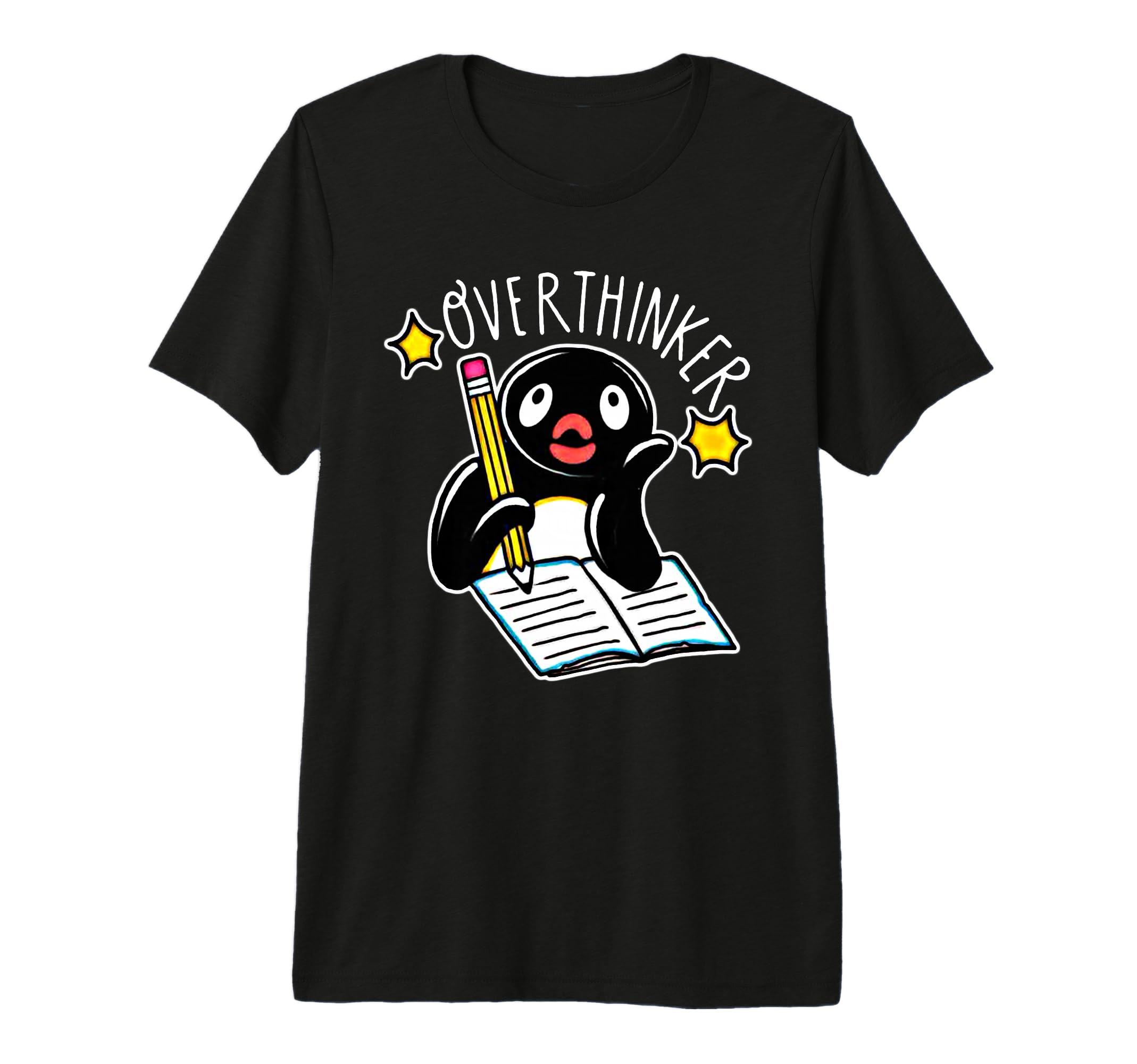 Penguin Overthinker Tri Blend T-Shirt - Casual Everyday Wear Men Women - T-Shirt, Sweatshirt, Hoodie