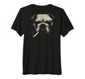English Bulldog Smoking Cigarette Grunge T-Shirt - Novelty Apparel Unisex - T-Shirt, Sweatshirt, Hoodie