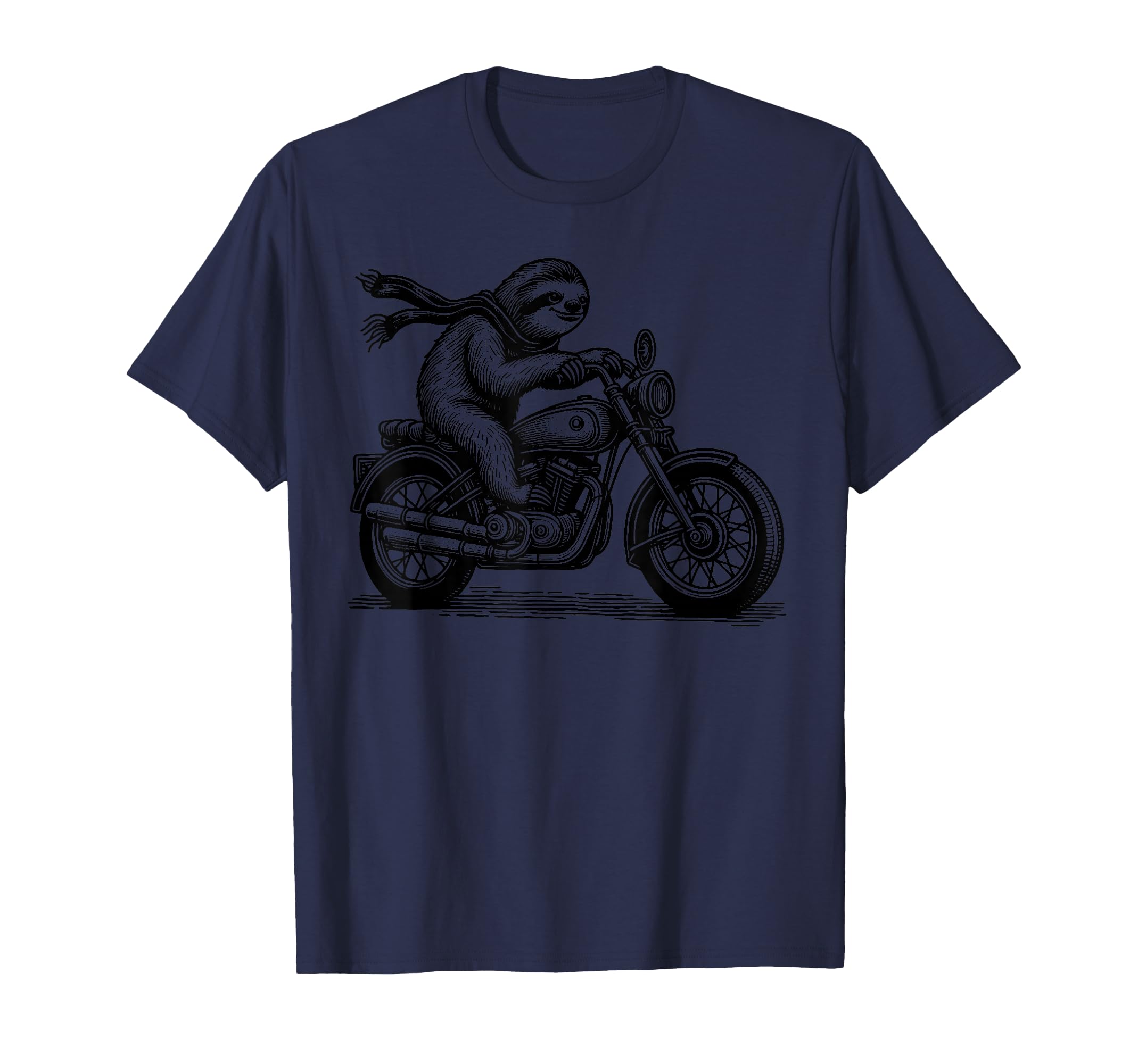 Sloth Riding Motorcycle T-Shirt - Novelty Apparel Unisex - T-Shirt, Sweatshirt, Hoodie