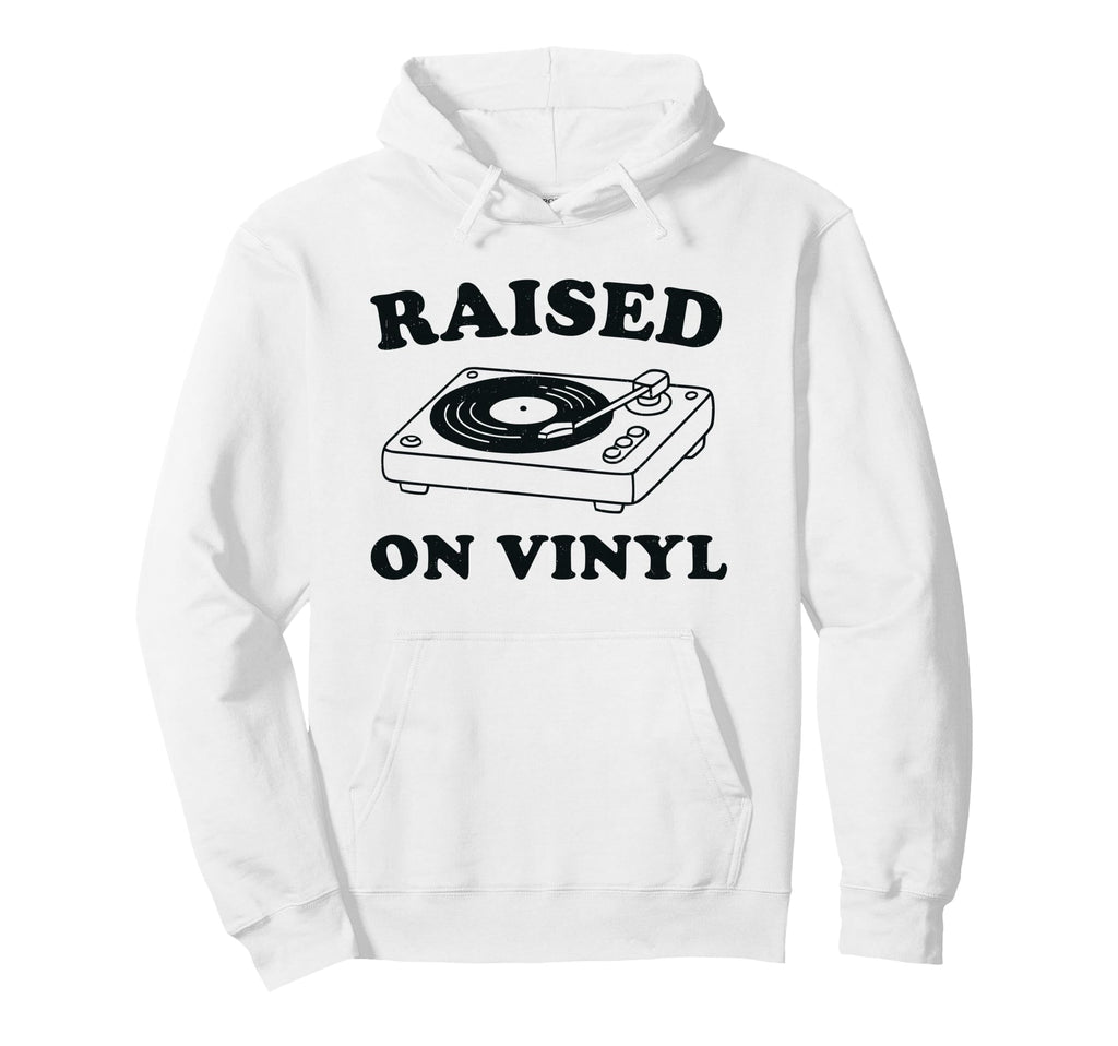 Raised Vinyl Funny Music Lover Hoodie - Fun Novelty Design for Adults - T-Shirt, Sweatshirt, Hoodie