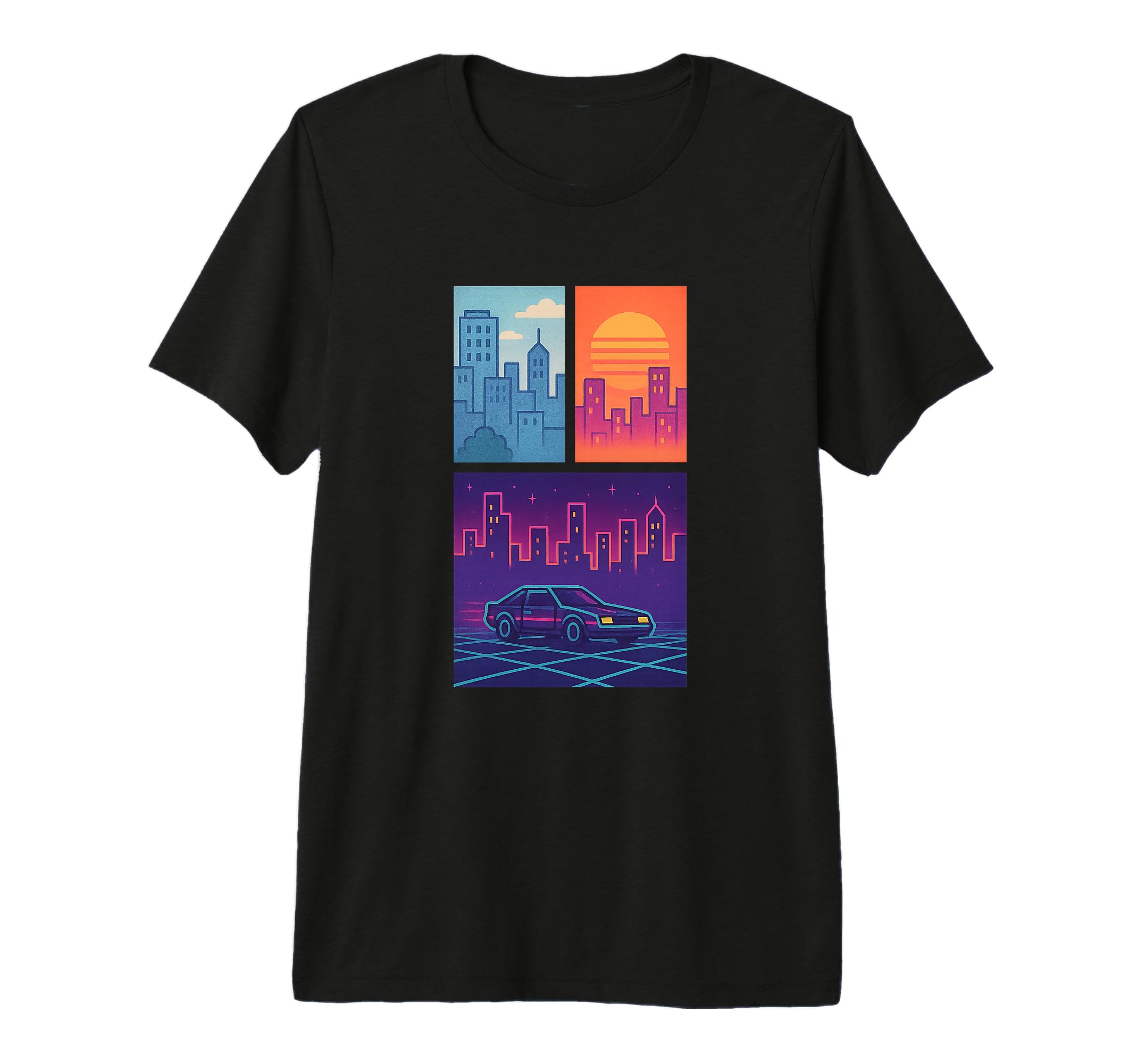 80S Synthwave Tri Blend T-Shirt - Unique Graphic for Adults - T-Shirt, Sweatshirt, Hoodie