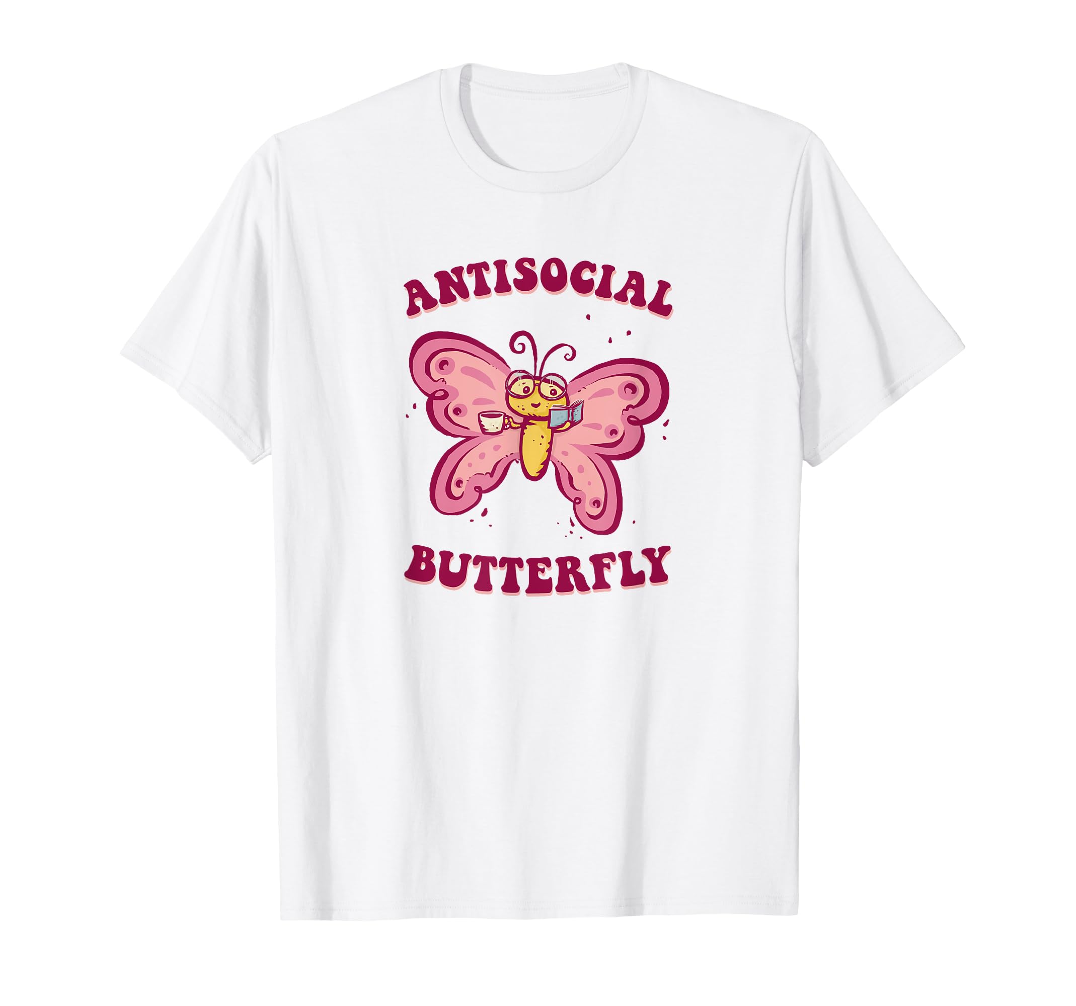 Antisocial Butterfly T-Shirt - Minimalist Print Unisex - T-Shirt, Sweatshirt, Hoodie