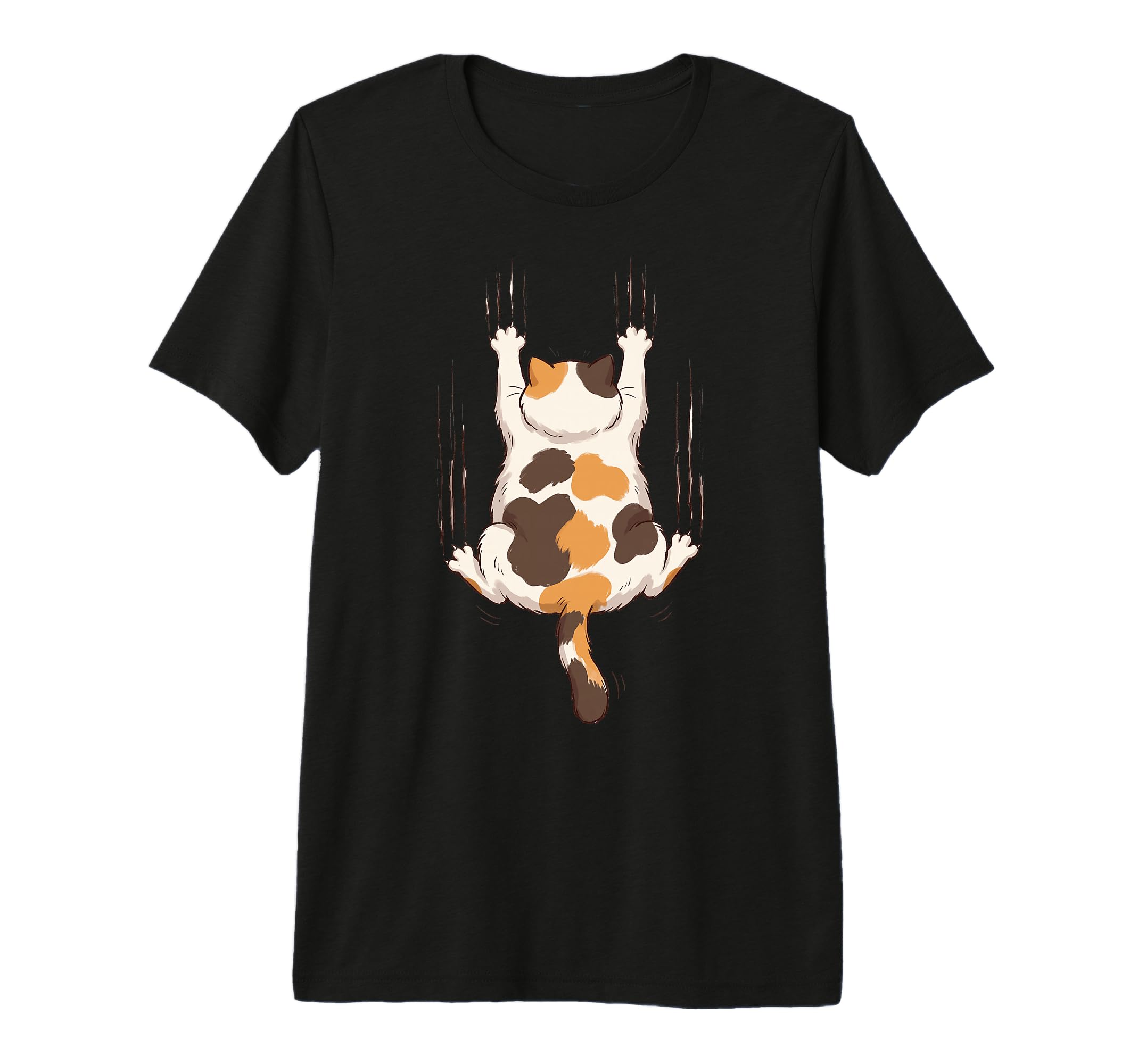 Funny Calico Cat Hanging Kitty 90S Cat T-Shirt - Minimalist Print Unisex - T-Shirt, Sweatshirt, Hoodie