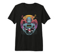 Robot Dj Vinyl City Skyline Music T-Shirt - Casual Everyday Wear Unisex - T-Shirt, Sweatshirt, Hoodie
