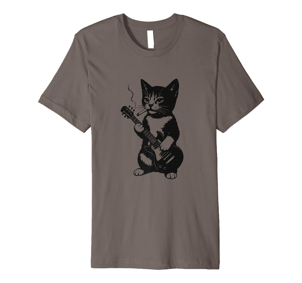 Smoking Cat Punk Rock Y2K Kitten T-Shirt - Fun Novelty Design for Adults - T-Shirt, Sweatshirt, Hoodie