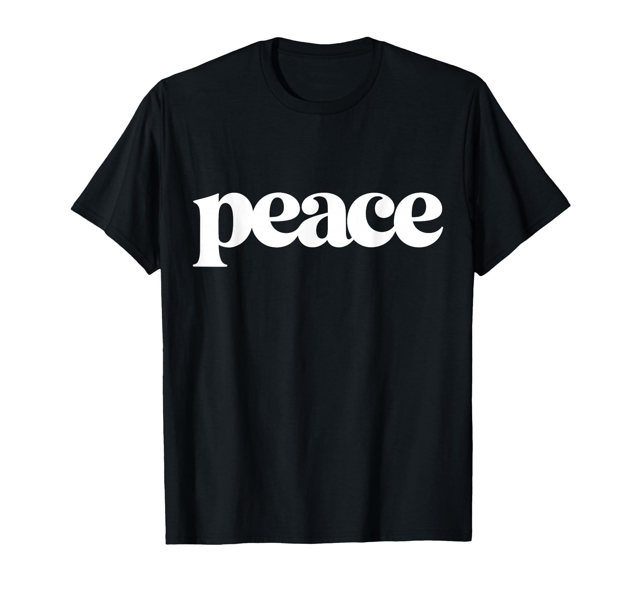 Peace Groovy Typography Minimal Word T-Shirt - Streetwear Style Men Women - T-Shirt, Sweatshirt, Hoodie