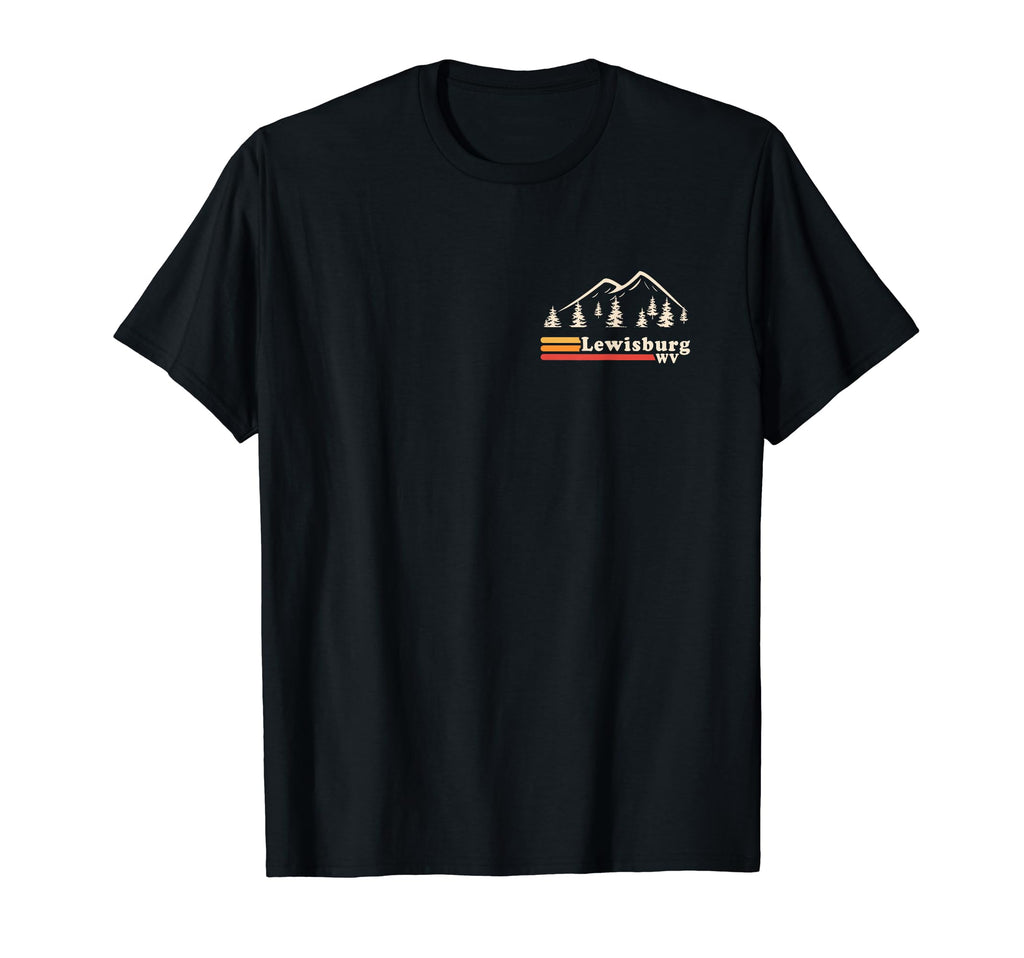 Lewisburg West Virginia Mountains T-Shirt - Unique Graphic for Adults - T-Shirt, Sweatshirt, Hoodie