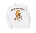 Off To Overthink Funny Frog Bicycle Sweatshirt - Trendy Graphic for Adults - T-Shirt, Sweatshirt, Hoodie