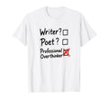 Professional Overthinker Funny T-Shirt - Custom Art Print for Adults - T-Shirt, Sweatshirt, Hoodie