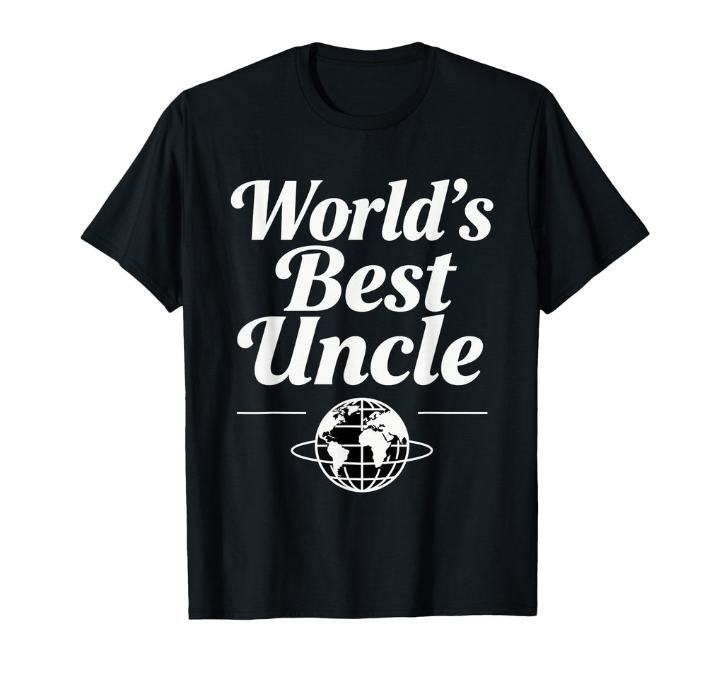 Worlds Best Uncle Script Globe Icon T-Shirt - Novelty Apparel Unisex - T-Shirt, Sweatshirt, Hoodie