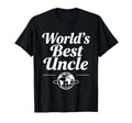 Worlds Best Uncle Script Globe Icon T-Shirt - Novelty Apparel Unisex - T-Shirt, Sweatshirt, Hoodie
