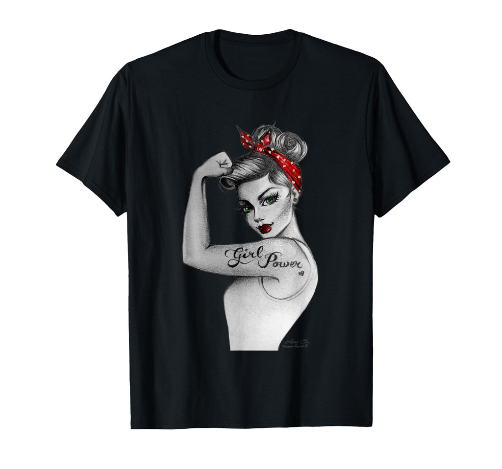 Power Feminist Art Rosie Riveter T-Shirt - Casual Everyday Wear Men Women - T-Shirt, Sweatshirt, Hoodie