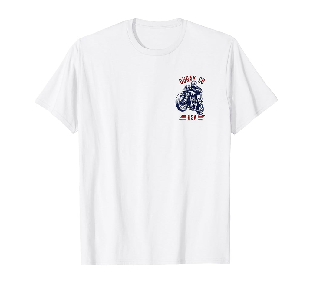Ouray Colorado Motorcycle Skull Rider T-Shirt - Casual Everyday Wear Unisex - T-Shirt, Sweatshirt, Hoodie