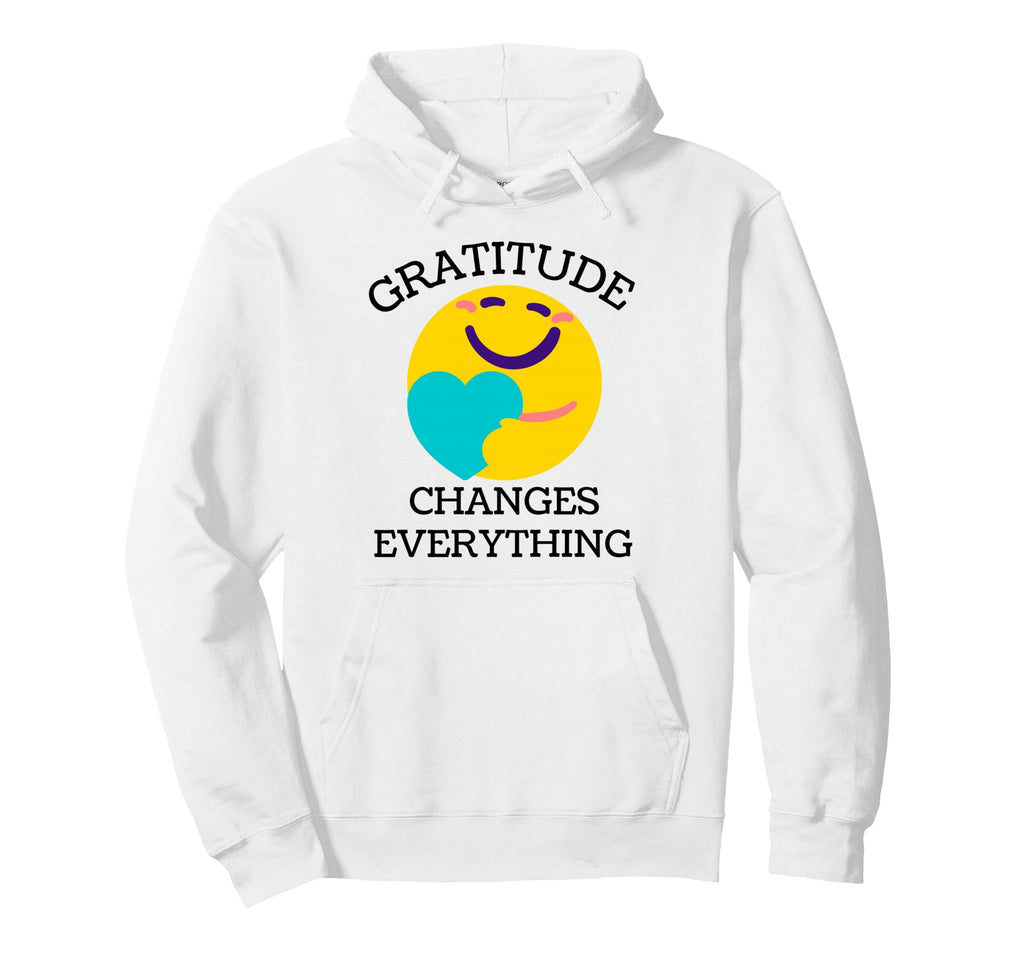 Gratitude Positive Mindset Hoodie - Minimalist Print for Adults - T-Shirt, Sweatshirt, Hoodie