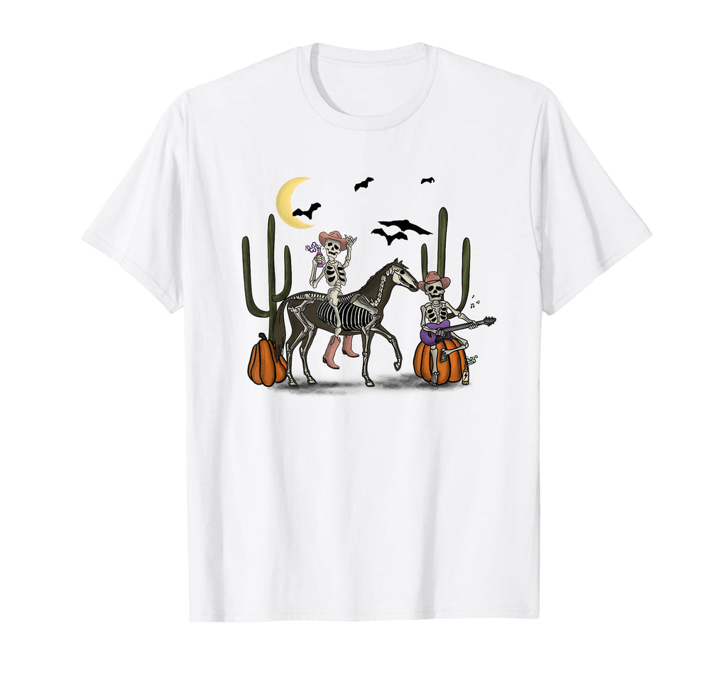 Cowboy Skeletons Drinking Desert T-Shirt - Streetwear Style for Adults - T-Shirt, Sweatshirt, Hoodie