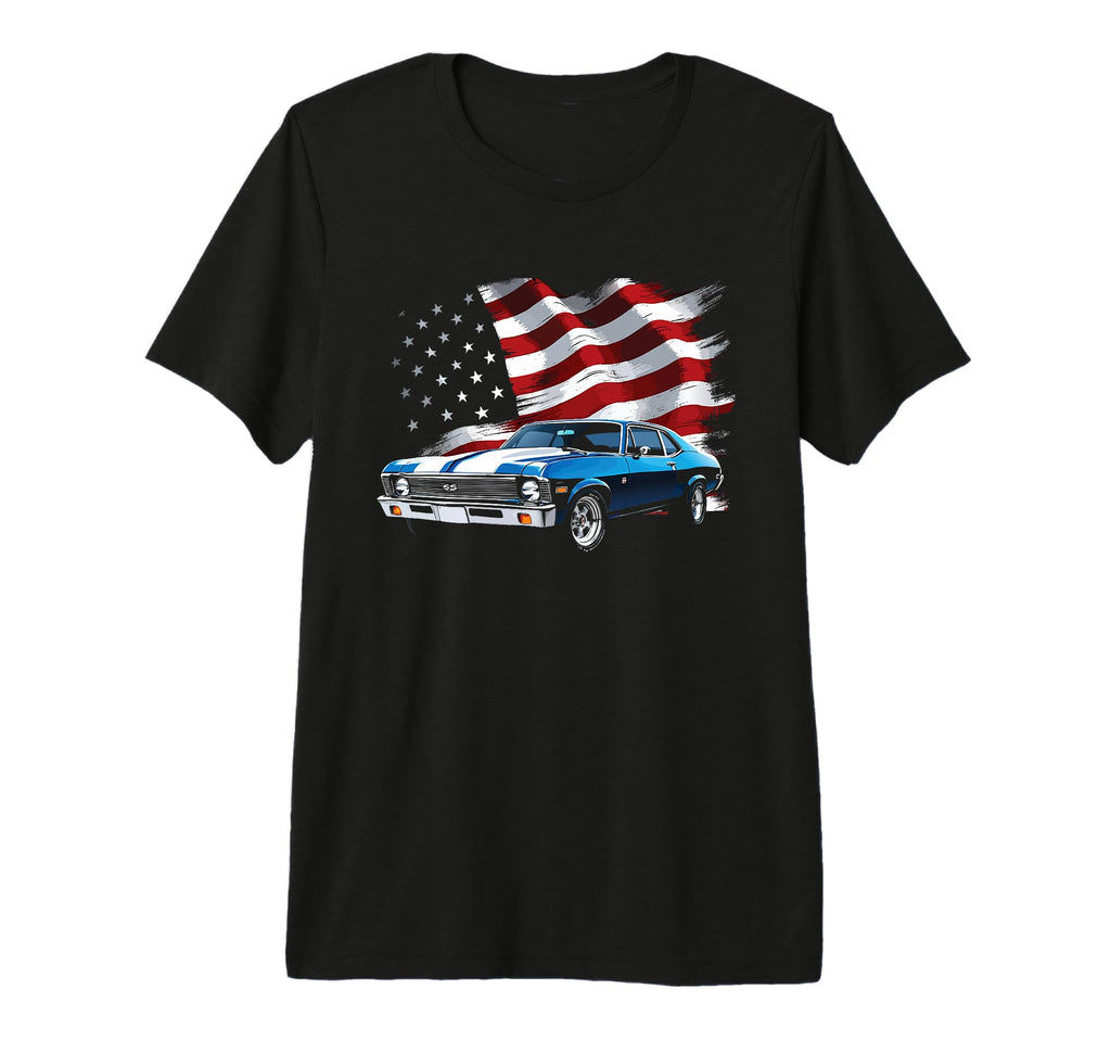 Patriotic Old School 1969 Nova Ss T-Shirt - Unique Graphic for Adults - T-Shirt, Sweatshirt, Hoodie