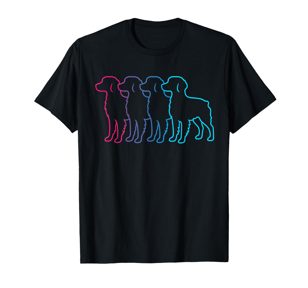 Brittany Spaniel Silhouette Synthwave T-Shirt - Novelty Apparel Unisex - T-Shirt, Sweatshirt, Hoodie