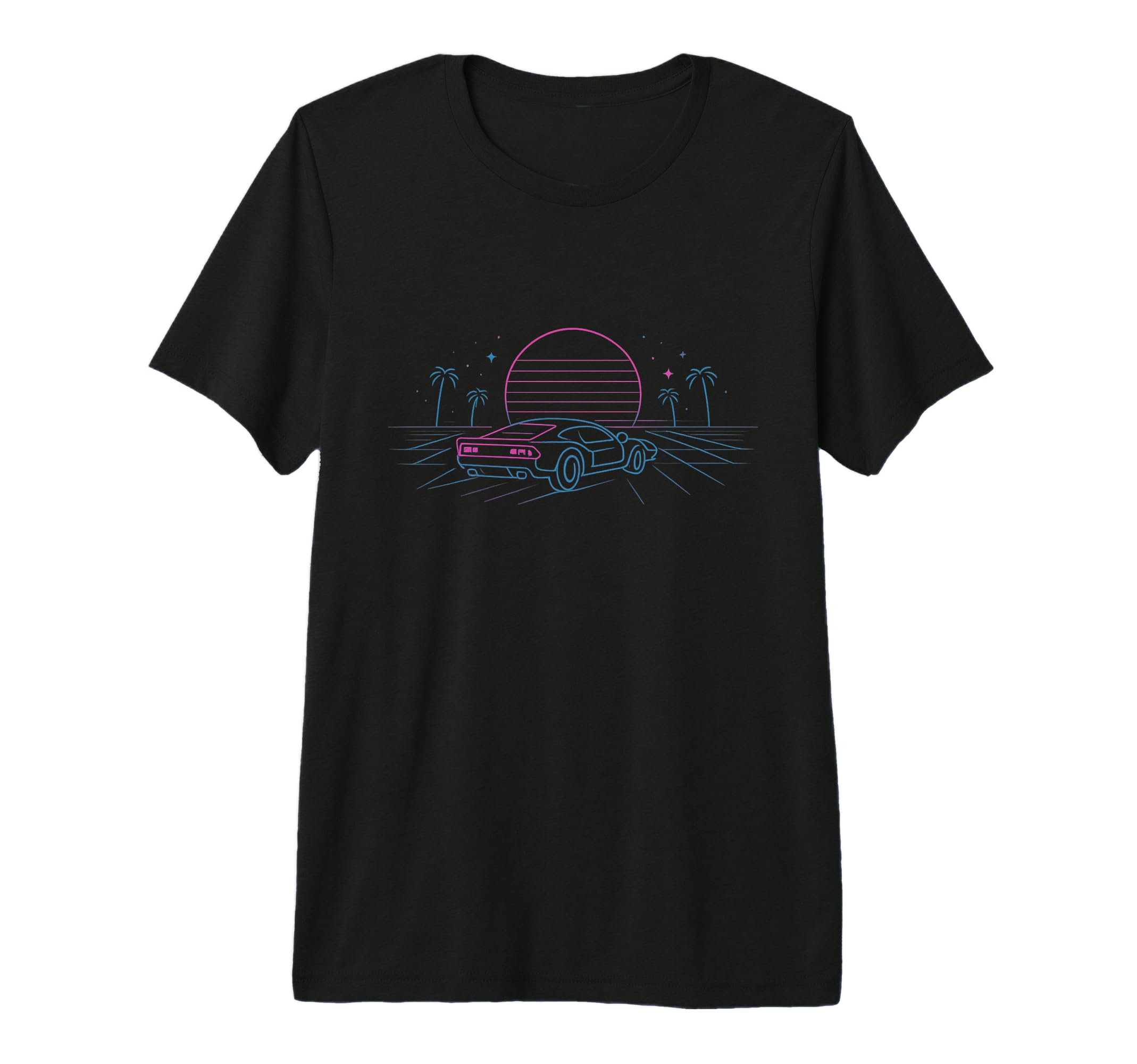 80S Synthwave Tri Blend T-Shirt - Aesthetic Graphic for Adults - T-Shirt, Sweatshirt, Hoodie