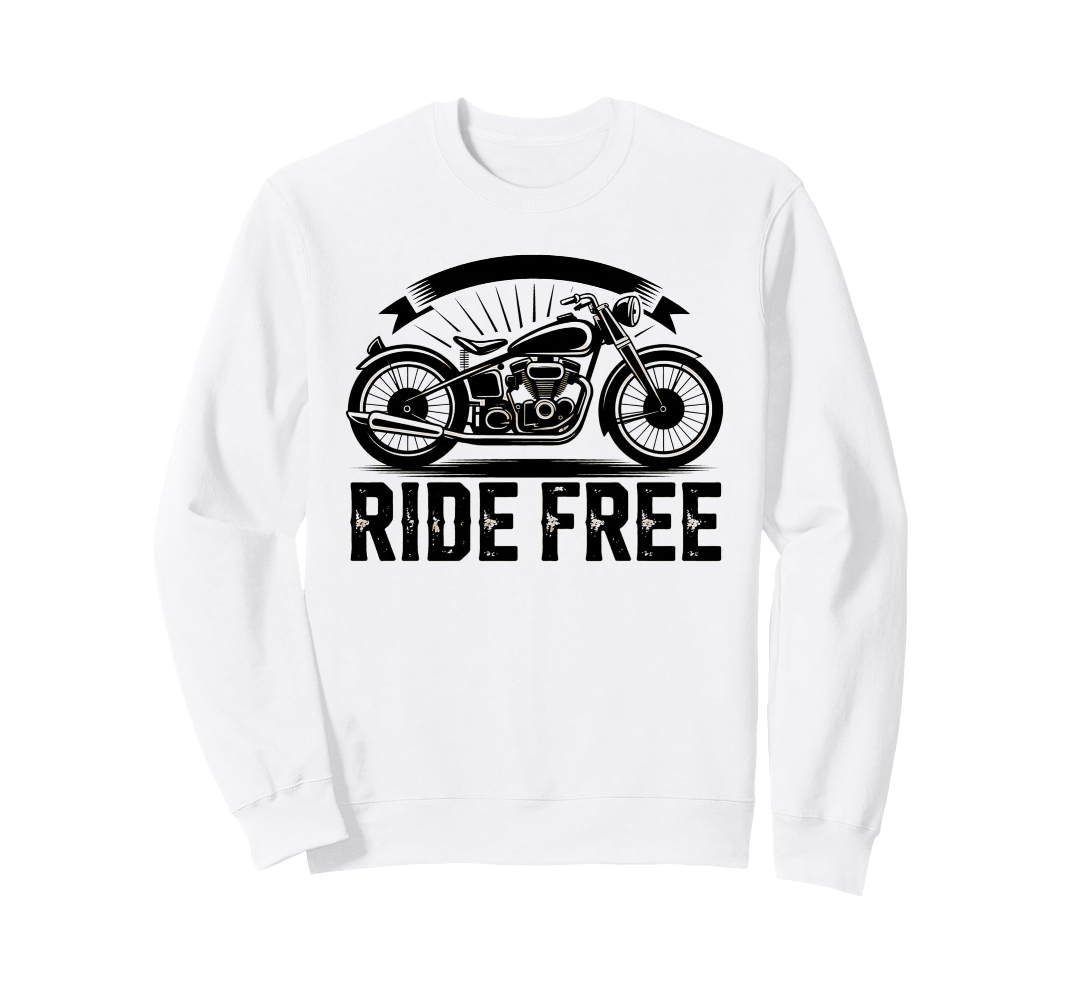 Ride Free Motorcycle Biker Sweatshirt - Aesthetic Graphic Men Women - T-Shirt, Sweatshirt, Hoodie