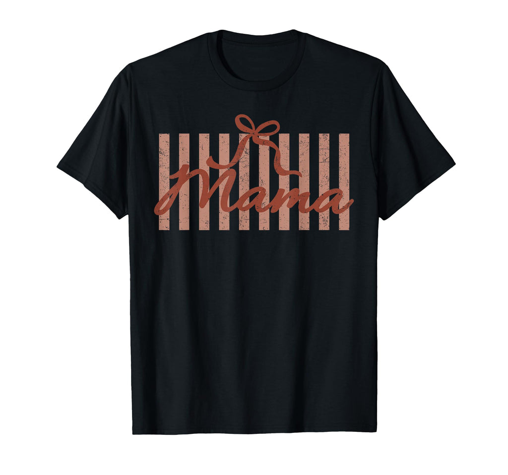 Motherhood Red Striped Coquette Bow T-Shirt - Aesthetic Graphic Men Women - T-Shirt, Sweatshirt, Hoodie