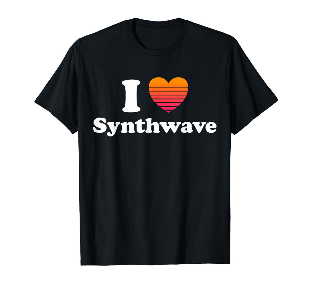 I Love Synthwave Funny Cyber Tech T-Shirt - Trendy Graphic for Adults - T-Shirt, Sweatshirt, Hoodie