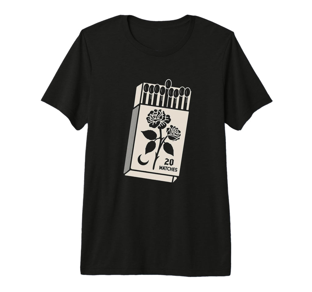 Matches Rose Matchbox 20 Matches Moon T-Shirt - Unique Graphic Men Women - T-Shirt, Sweatshirt, Hoodie