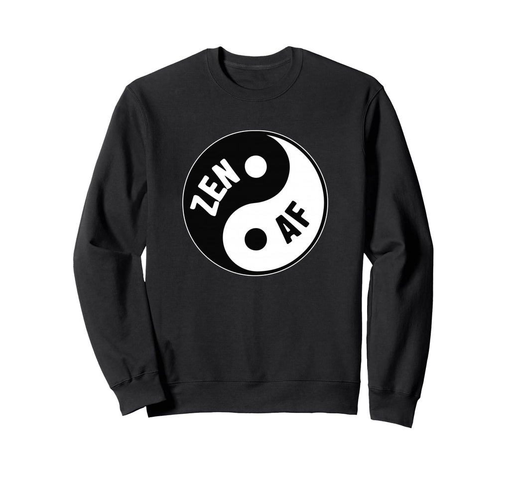 Zen Af Yin Yang Symbol Meditation Sweatshirt - Graphic Print for Adults - T-Shirt, Sweatshirt, Hoodie