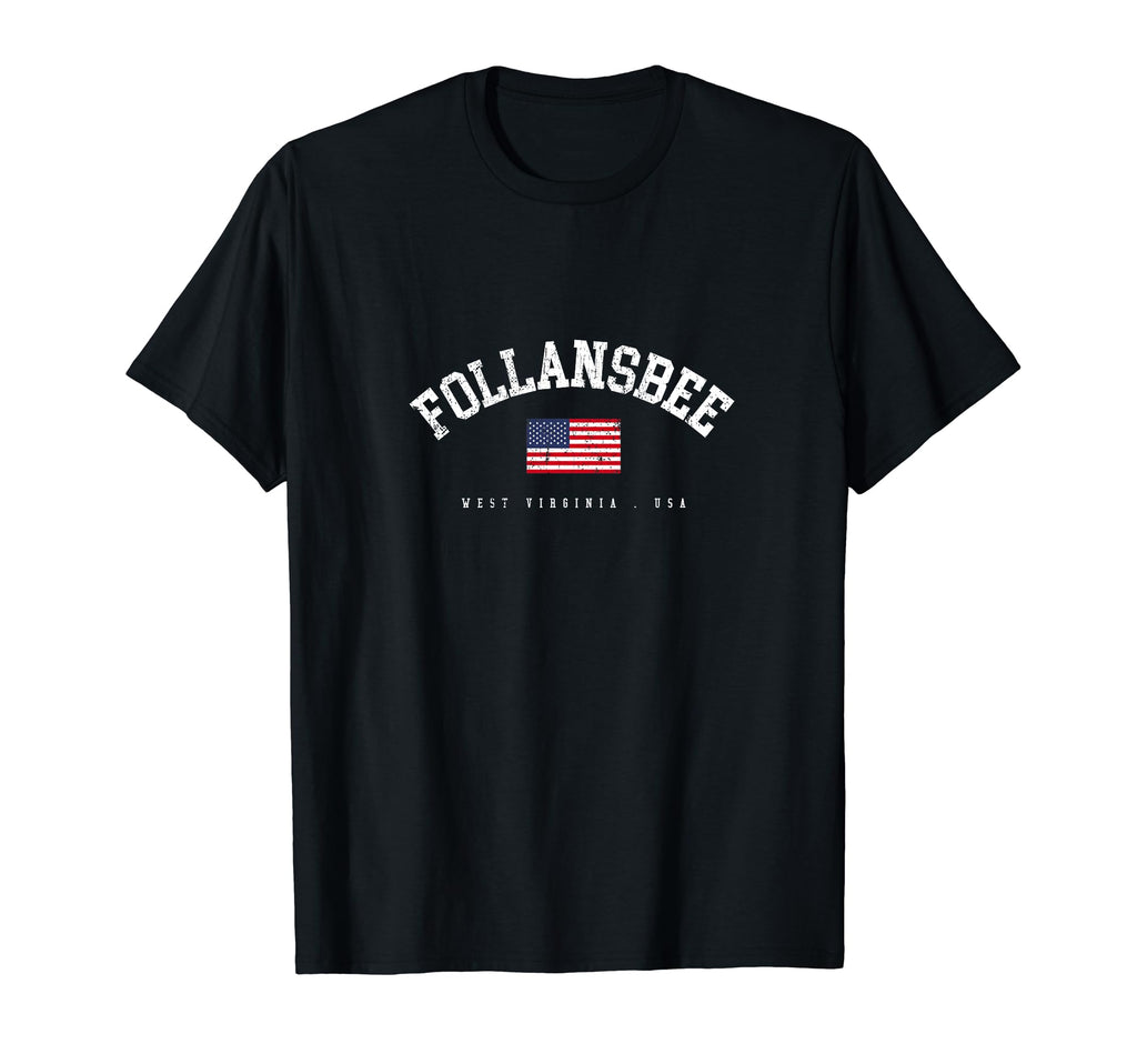 Follansbee Wv American Flag Usa T-Shirt - Aesthetic Graphic for Adults - T-Shirt, Sweatshirt, Hoodie
