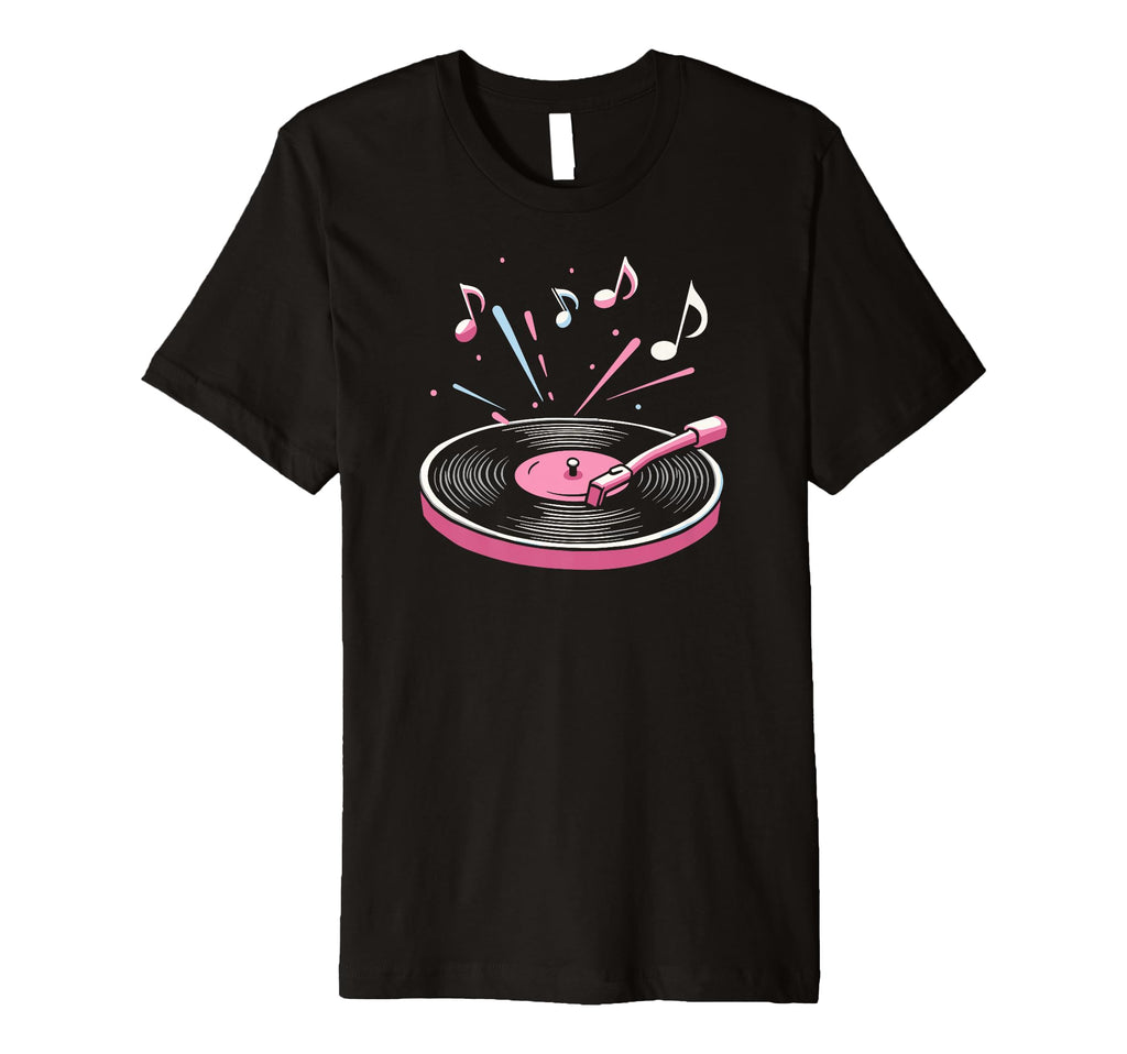 Vinyl Record Player Sketch Music Lovers T-Shirt - Fun Novelty Design Unisex - T-Shirt, Sweatshirt, Hoodie