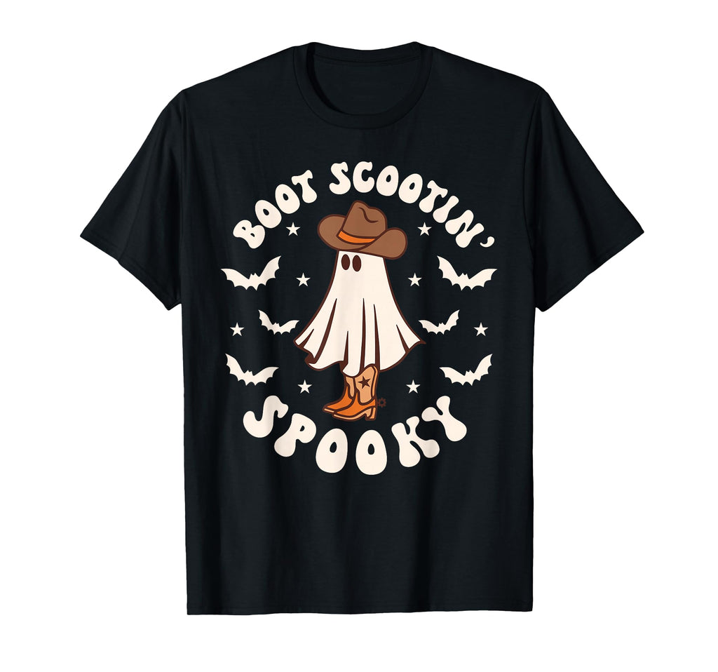 Western Halloween Ghost Funny Boot T-Shirt - Novelty Apparel for Adults - T-Shirt, Sweatshirt, Hoodie
