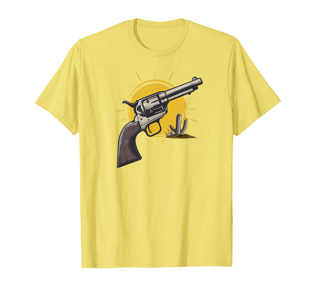 Cowboy Western Gun Revolver Desert T-Shirt - Casual Everyday Wear Unisex - T-Shirt, Sweatshirt, Hoodie