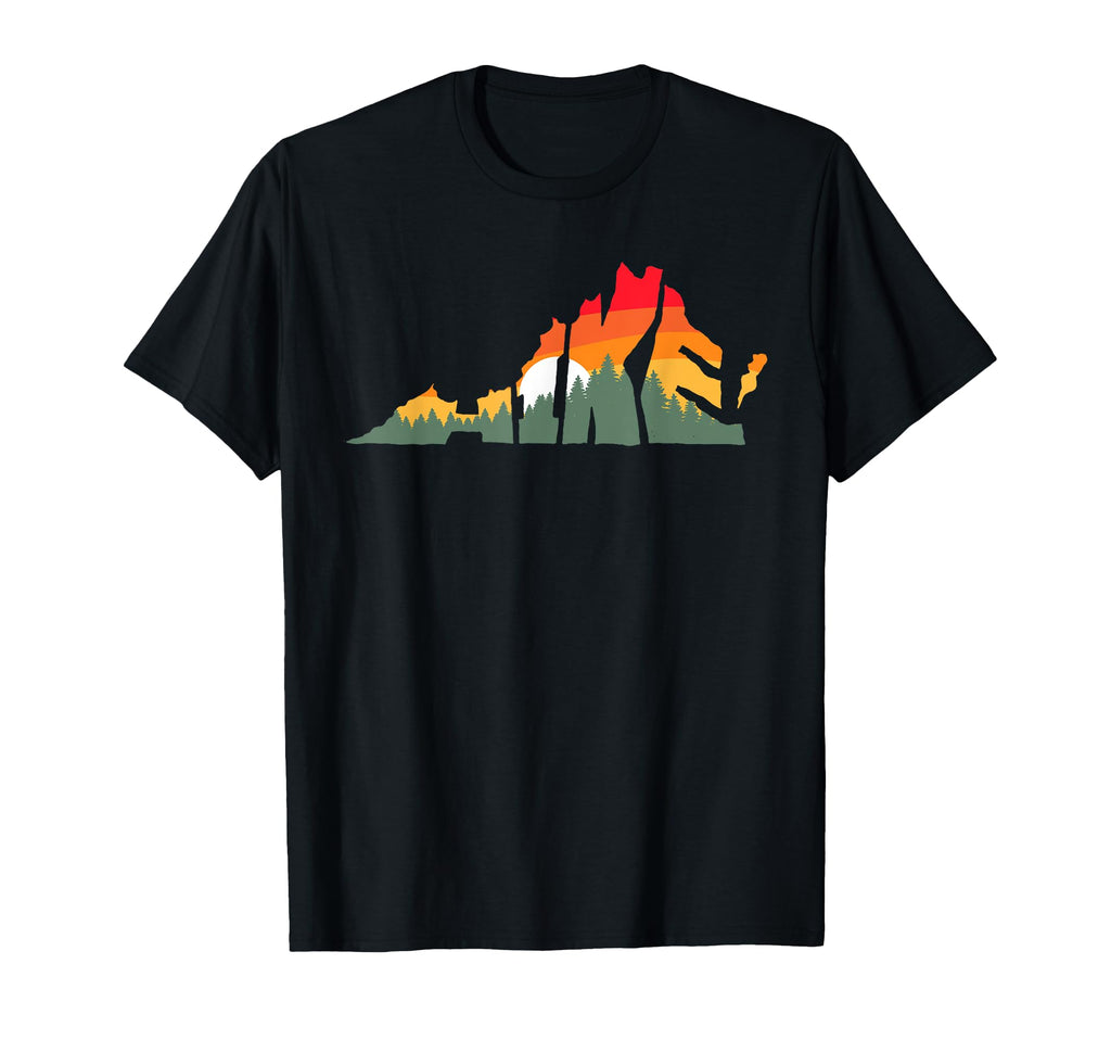 Hike Virginia Outdoor Hiking T-Shirt - Custom Art Print for Adults - T-Shirt, Sweatshirt, Hoodie