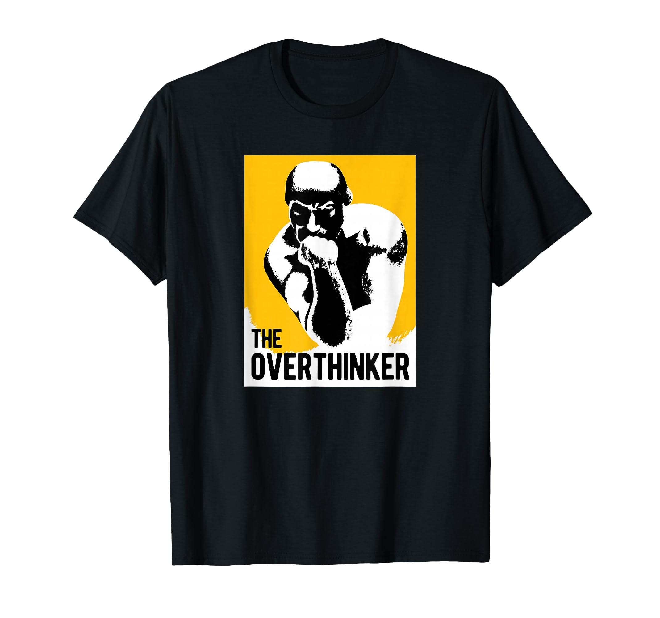 Overthinker Statue Parody Auguste T-Shirt - Fun Novelty Design for Adults - T-Shirt, Sweatshirt, Hoodie