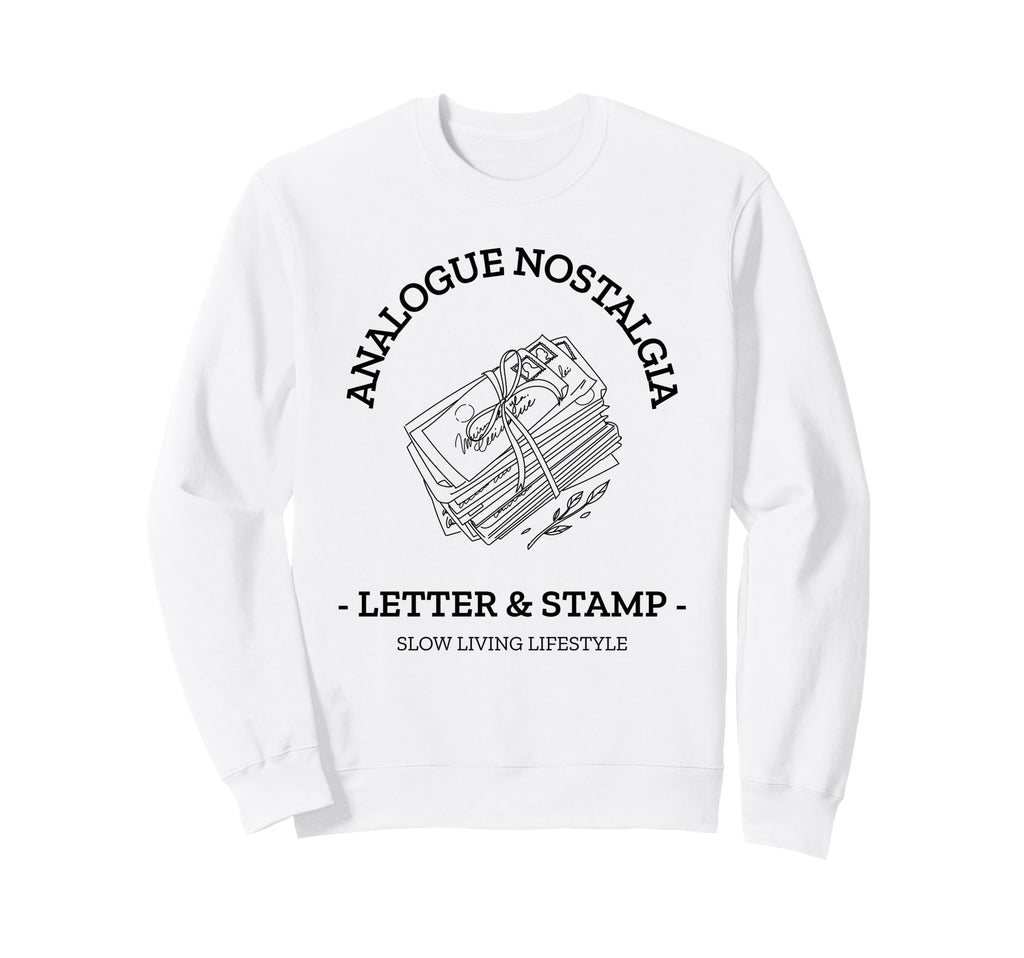 Analogue Nostalgia Letter Stamp Sweatshirt - Graphic Print Men Women - T-Shirt, Sweatshirt, Hoodie