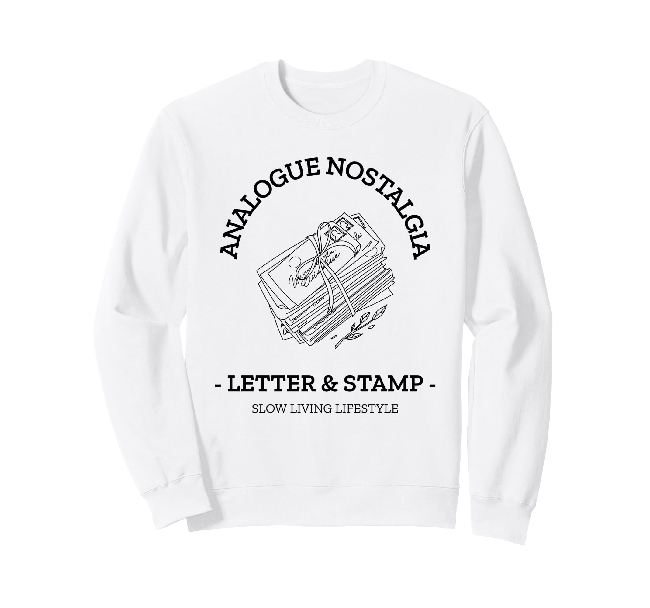 Analogue Nostalgia Letter Stamp Sweatshirt - Graphic Print Men Women - T-Shirt, Sweatshirt, Hoodie