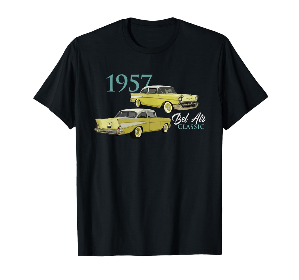 Cars Cars 1957 Bel Air 1950S Car Art T-Shirt - Streetwear Style Men Women - T-Shirt, Sweatshirt, Hoodie