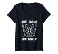 Womens Anti Social Butterfly Funny T-Shirt - Unique Graphic Men Women - T-Shirt, Sweatshirt, Hoodie
