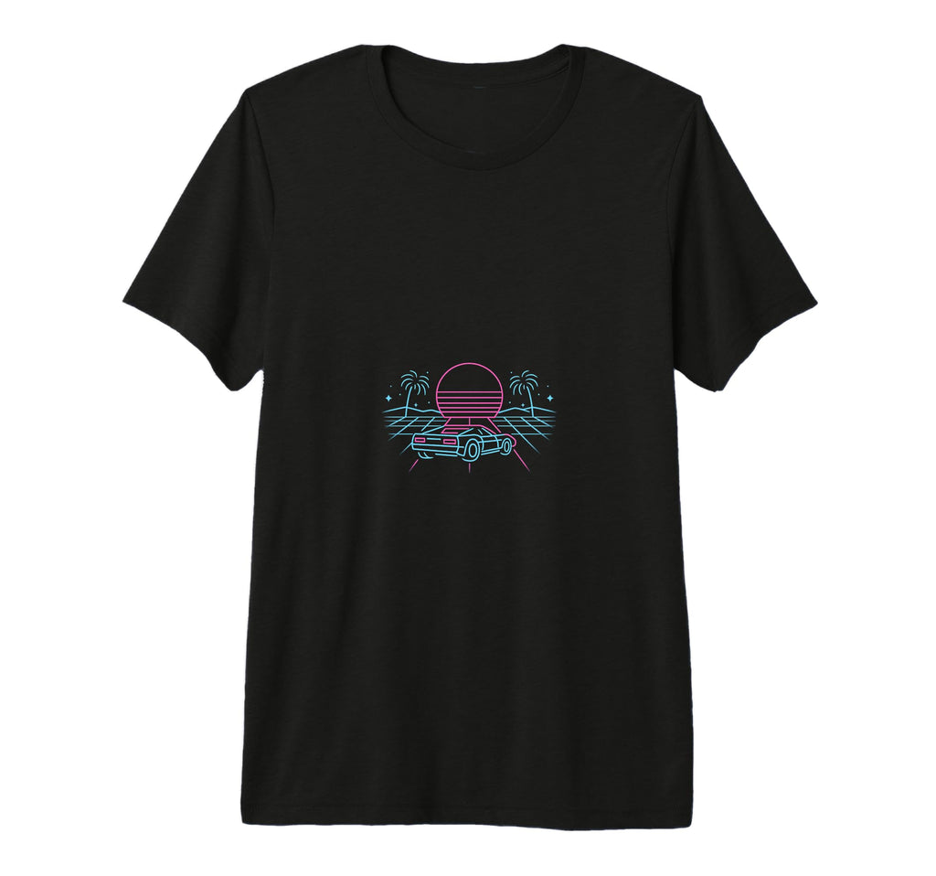 80S Synthwave Tri Blend T-Shirt - Novelty Apparel Unisex - T-Shirt, Sweatshirt, Hoodie