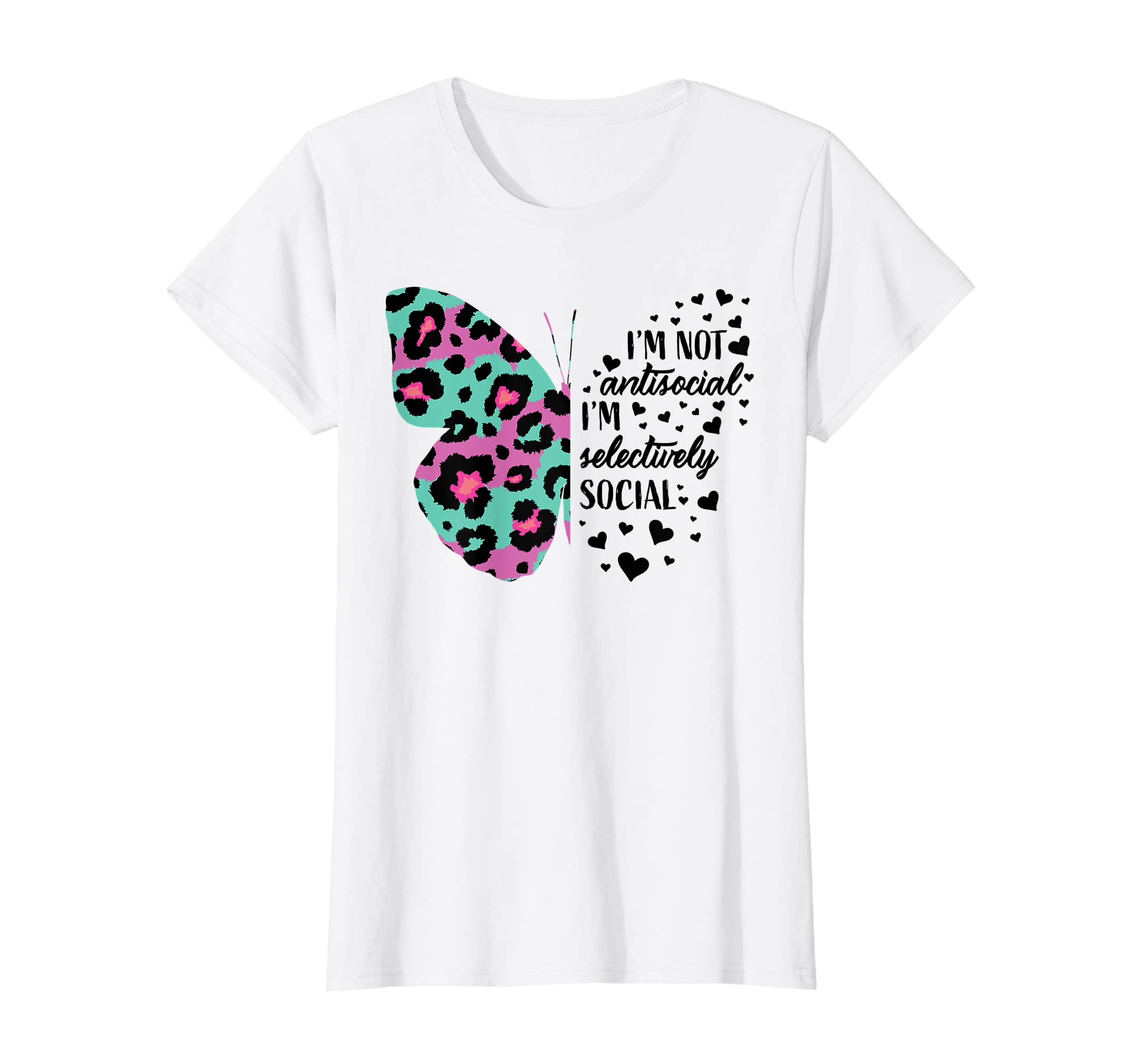 Womens Antisocial Butterfly Funny T-Shirt - Trendy Graphic Men Women - T-Shirt, Sweatshirt, Hoodie