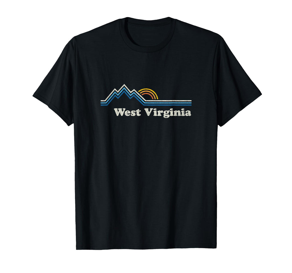 West Virginia Wv Sunrise Mountains T-Shirt - Fun Novelty Design for Adults - T-Shirt, Sweatshirt, Hoodie