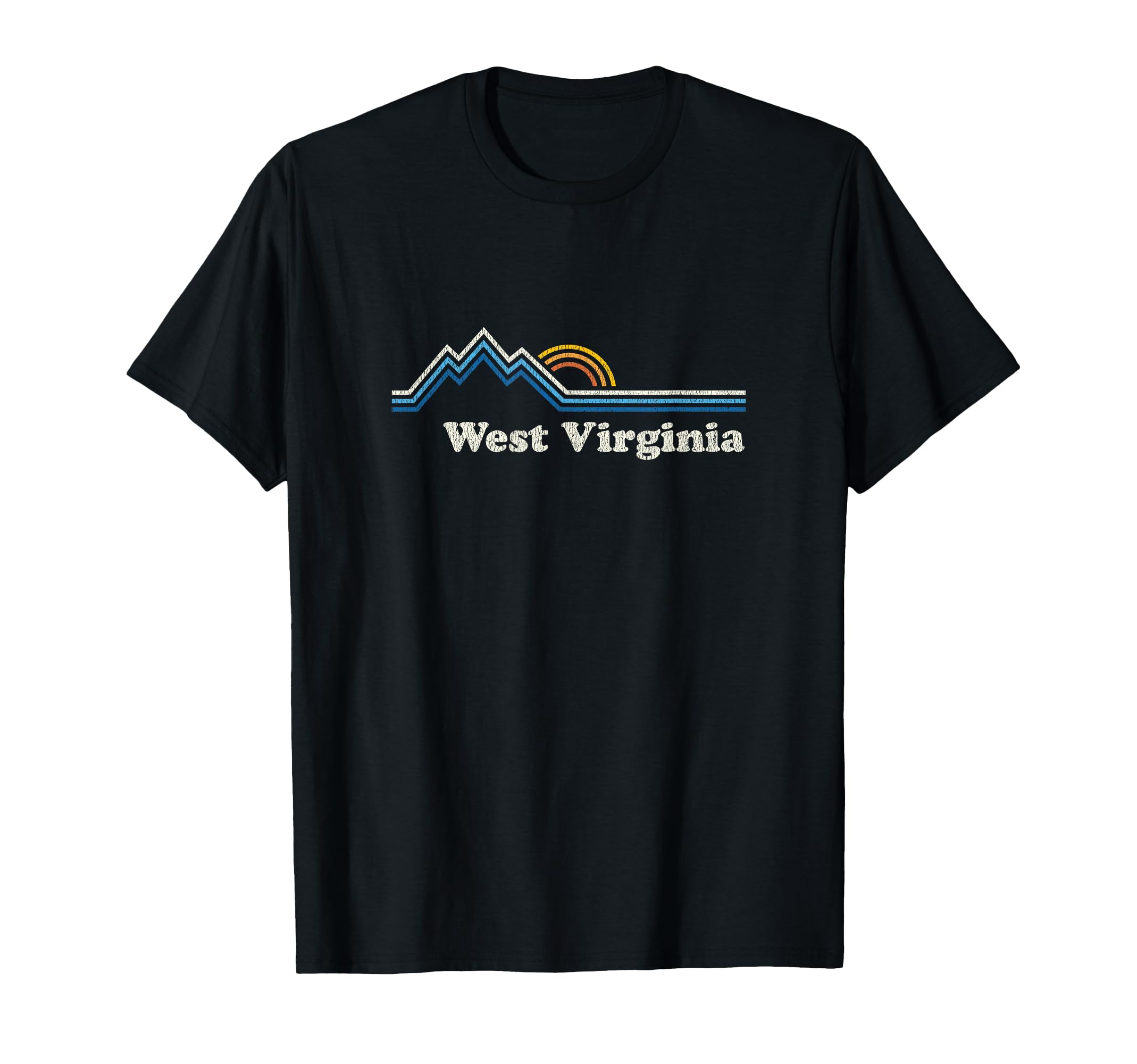 West Virginia Wv Sunrise Mountains T-Shirt - Fun Novelty Design for Adults - T-Shirt, Sweatshirt, Hoodie