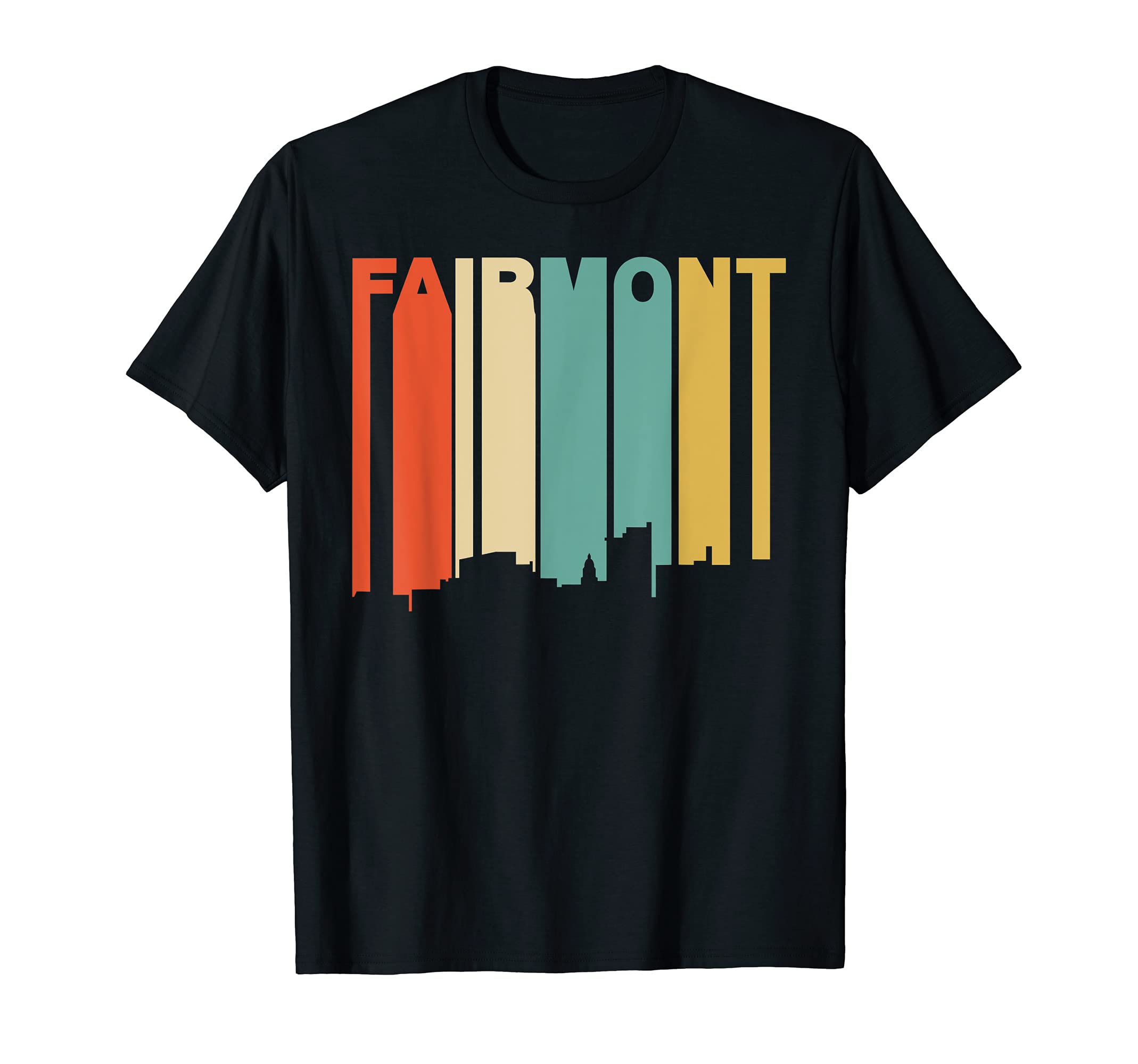 1970S Fairmont West Virginia Skyline T-Shirt - Unique Graphic Men Women - T-Shirt, Sweatshirt, Hoodie